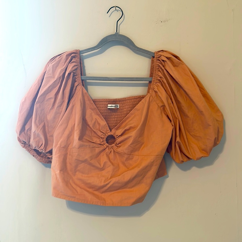 Abercrombie & Fitch Dusty Pink Crop Top